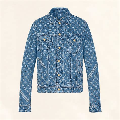 lv supreme denim jacket|supreme louis vuitton denim jacket.